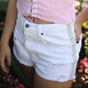 Carmar Denim LF stores rhinestone side shorts 25